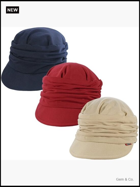Women Newsboy Cotton Cabbie Cap Beret Hat Painter Visor main image 6